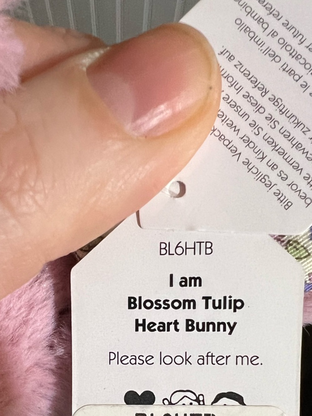 Jellycat Blossom Tulip Heart Bunny Retired NWT Small - Picture 4 of 5